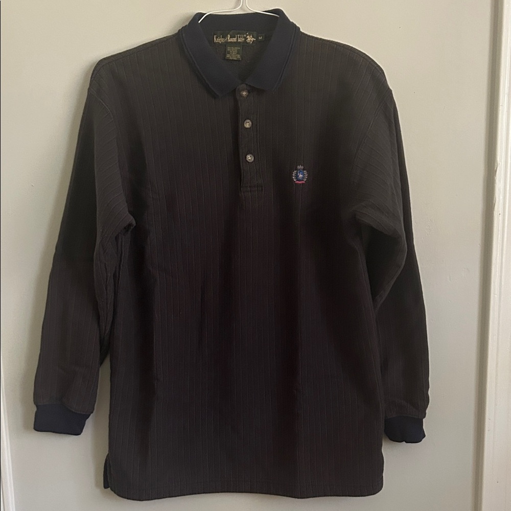 Knights of the Round Table Navy and Brown Polo Shirt